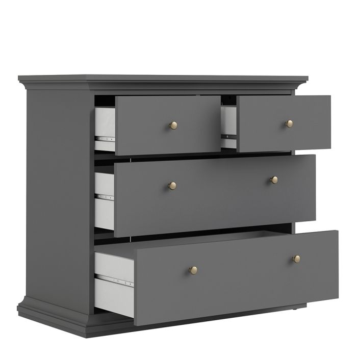 Paris 4 Drawers Chest - Matt Grey