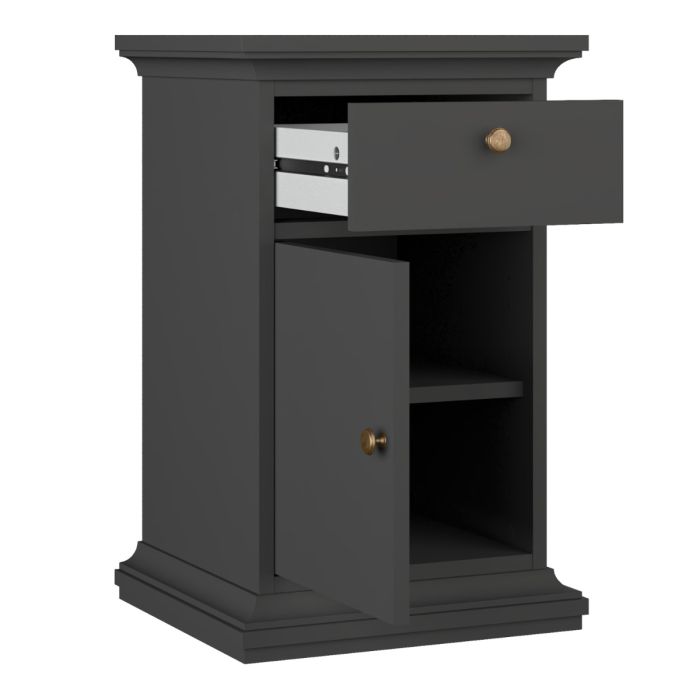 Paris Bedside Table - Matt Grey