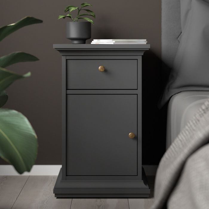 Paris Bedside Table - Matt Grey