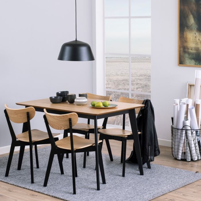 Roxby Dining Table Oak/Black