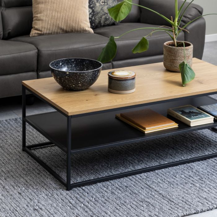 Gila Coffee Table - Black & Oak