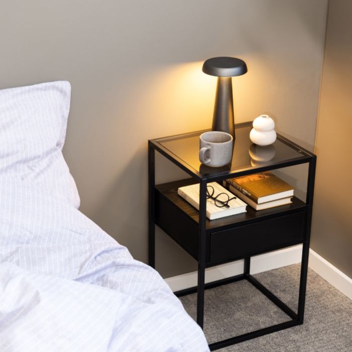 Randolf Bedside Table -  Black