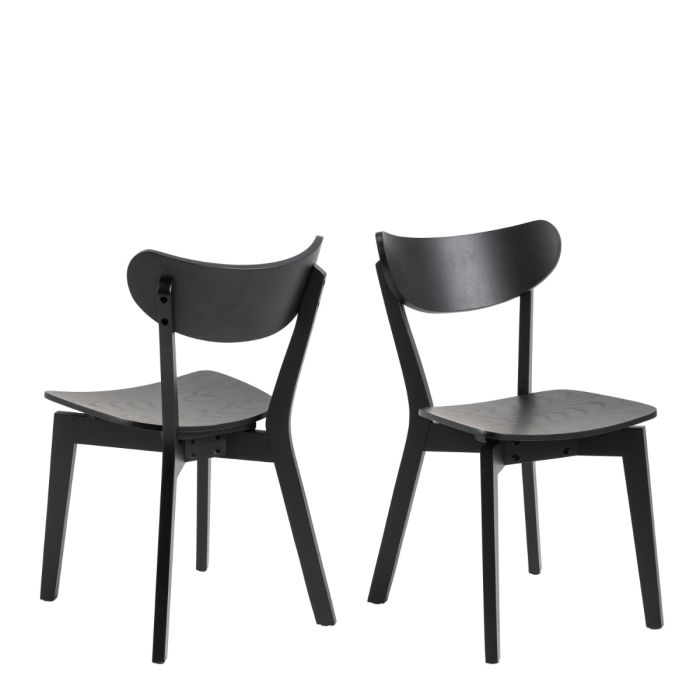 Roxby Set Of 2 Dining Chairs - Black