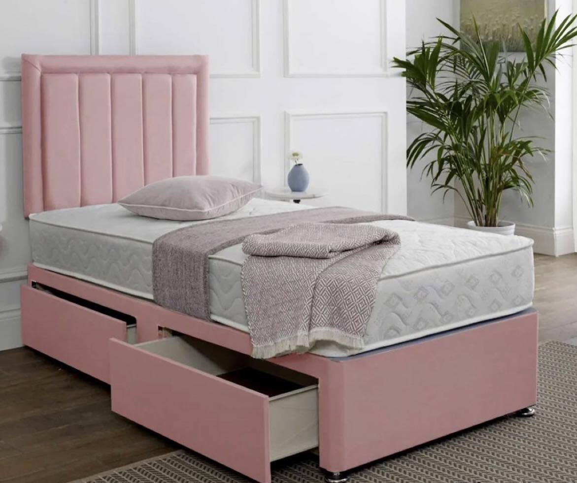 Kids Divan Bed Frame, Side,Pink